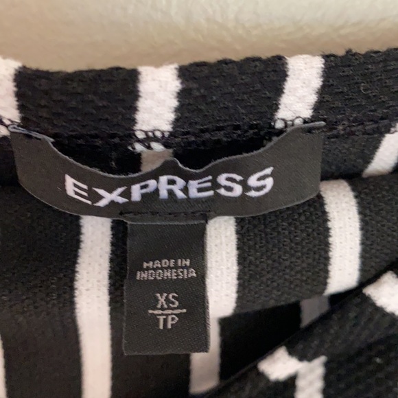 Express Striped Tie Front Tube Top - XS - Picture 3 of 7